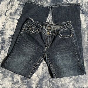One Tough Babe Dark Blue Jeans